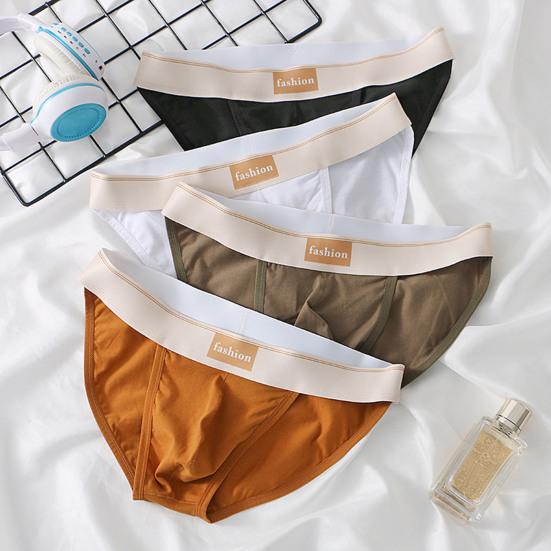 Мужские трусы с цветным блокирующим принтом и буквенным принтом, U-выпуклые трусы с эластичным поясом, дышащее влагоотводящее эластичное нижнее белье