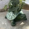 Декоративная статуэтка-горшок в виде черепахи, деревенский стиль, скульптура животного, горшок для суккулентов, уличное украшение