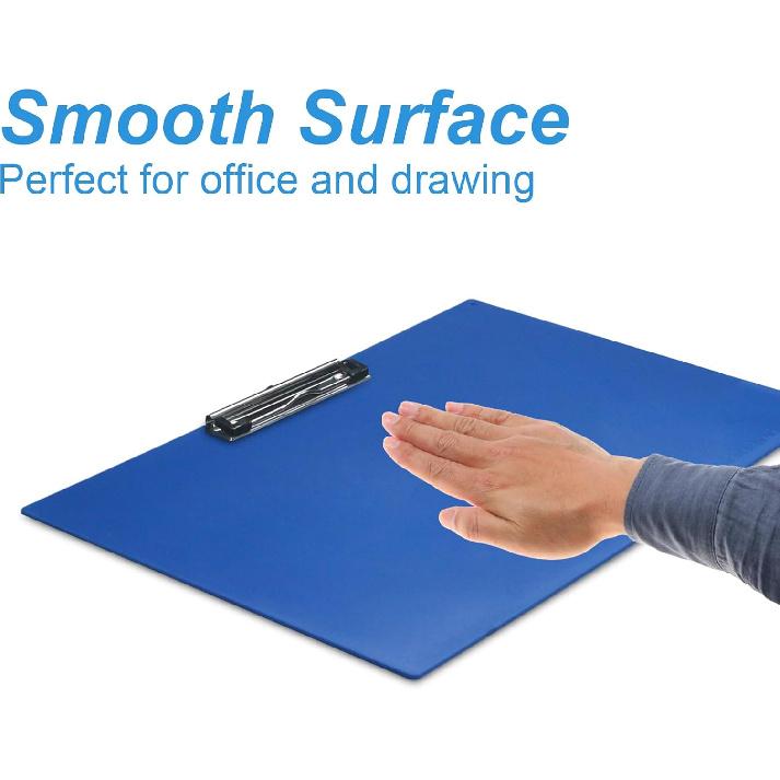 Acocony 11x17 Clipboard Landscape with Ruler Extra Large Clipboard Low Profile Clip 11 x 17 Clipping Board Plastic Blue Pack of 1