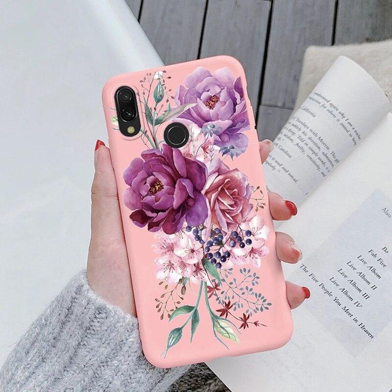 Redmi Note 7 Pro 7S Funda Rainbow Heart Vintage Flowers Leaves Чехол для телефона Мягкий силиконовый чехол-бампер для Xiaomi Redmi Note 7 Противоударная защитная сумка