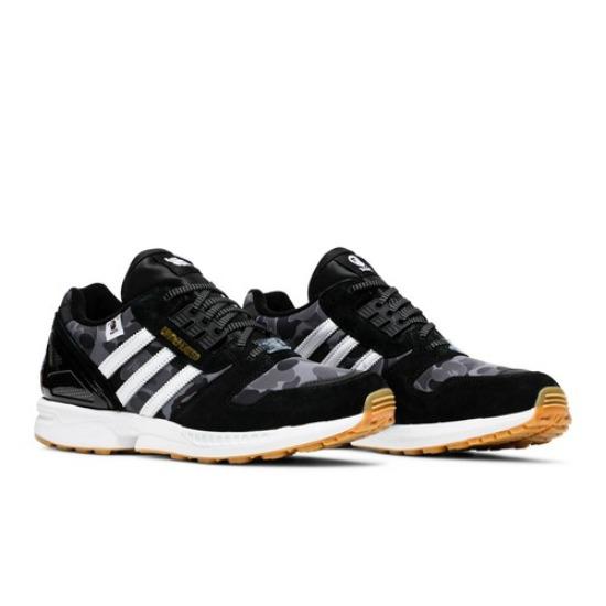 Adidas BAPE x Undefeated x ZX 8000 'Серия A-ZX - Черный камуфляж' FY8852 Мужская обувь