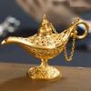 Alloy Classic Vintage Collectible Rare Legend Magic Genie Alladin Chirag Lamp for Home Office Table Housewarming Decoration