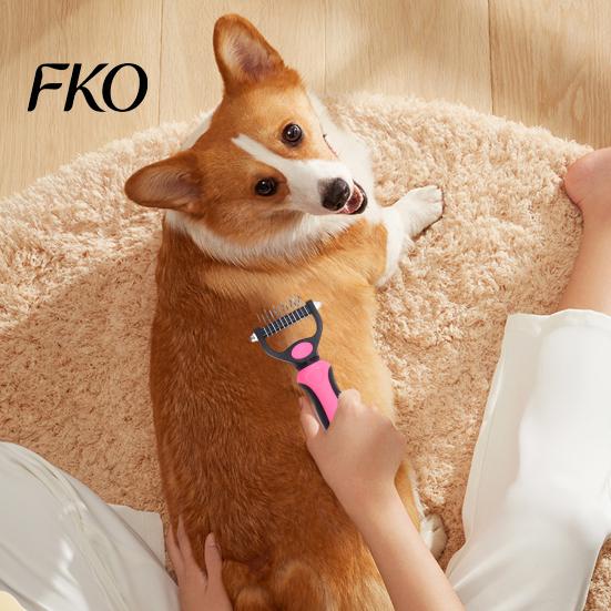 Mat Remover For Pets Pet Grooming Rake Double Sided Stainless Steel Blades Cat Deshedding Dual Side Brush Tool Undercoat for Dogs Cats Shedding