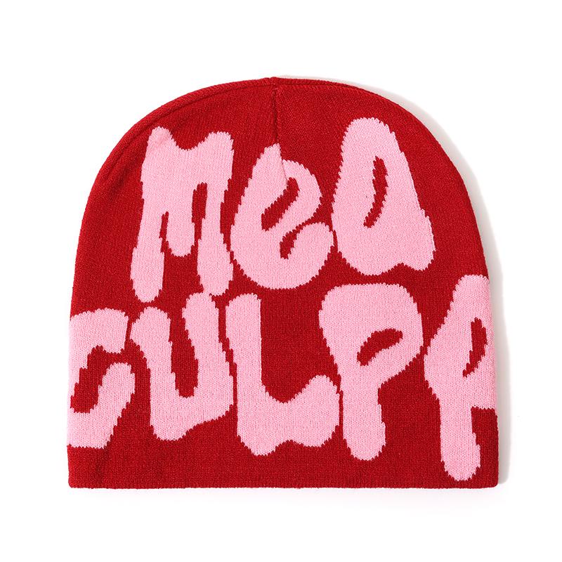 Popular New Colorful Wool Hat Letter Jacquard Autumn/Winter Warm Hat Popular Knitted Hat Customizable Logo