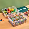 Large Transparent Toy Storage Box with Lid for Children's Building Blocks and Lego Organizer