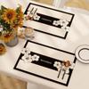 Floral Pattern Washing Machine Protector Mat Silicone Anti-Slip Dustproof Protector Mat  Home Decor