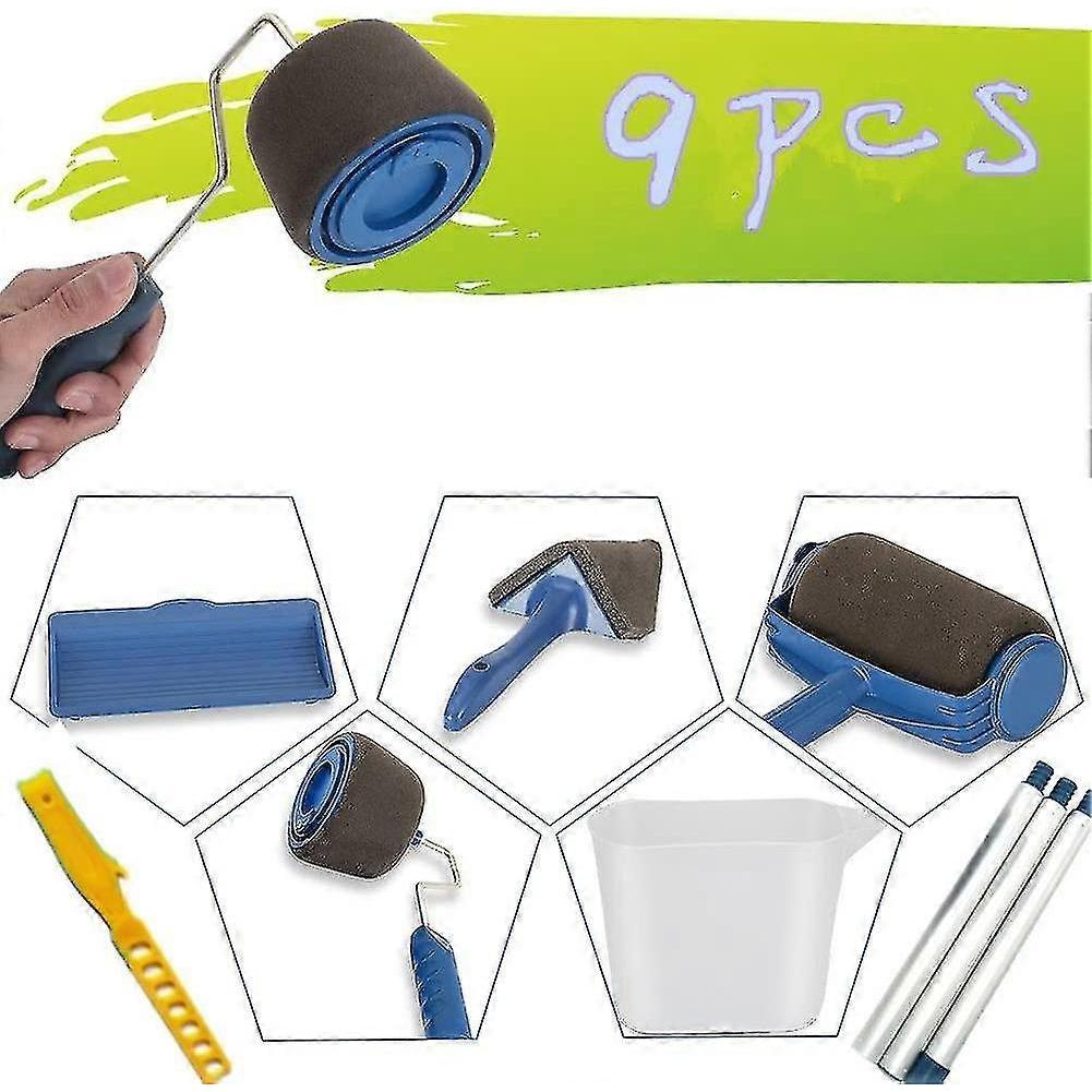 6Pcs Paint Roller Set With Sticks Paint Roller Pro Transform Your Room