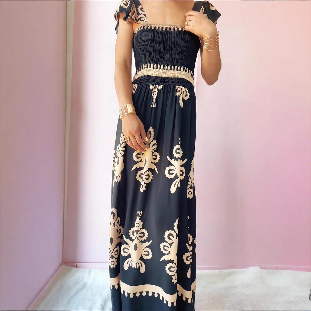 Summer Dress Women's Long Boho Beach Dress Elegant Maxi Dress Sleeveless Summer Tunic Dress