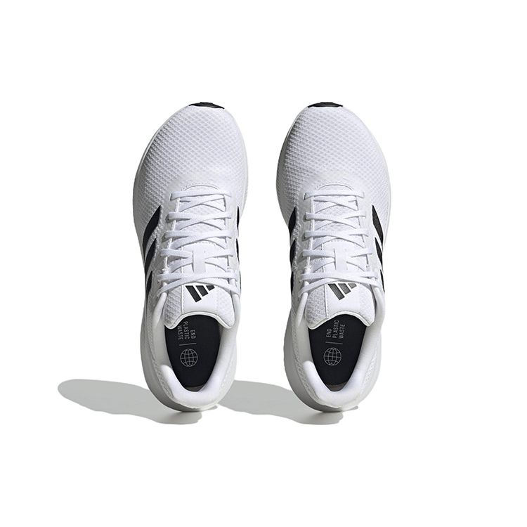 Adidas Runfalcon 3.0 Cloudfoam Low White Black Мужские кроссовки Cloud-White Core-Black HQ3789