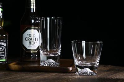 Стекло Tajima Glass Стекло Edo Glass Fuji качается в деревянной коробке поверхность Mt. (Чисто (никакого лечения))