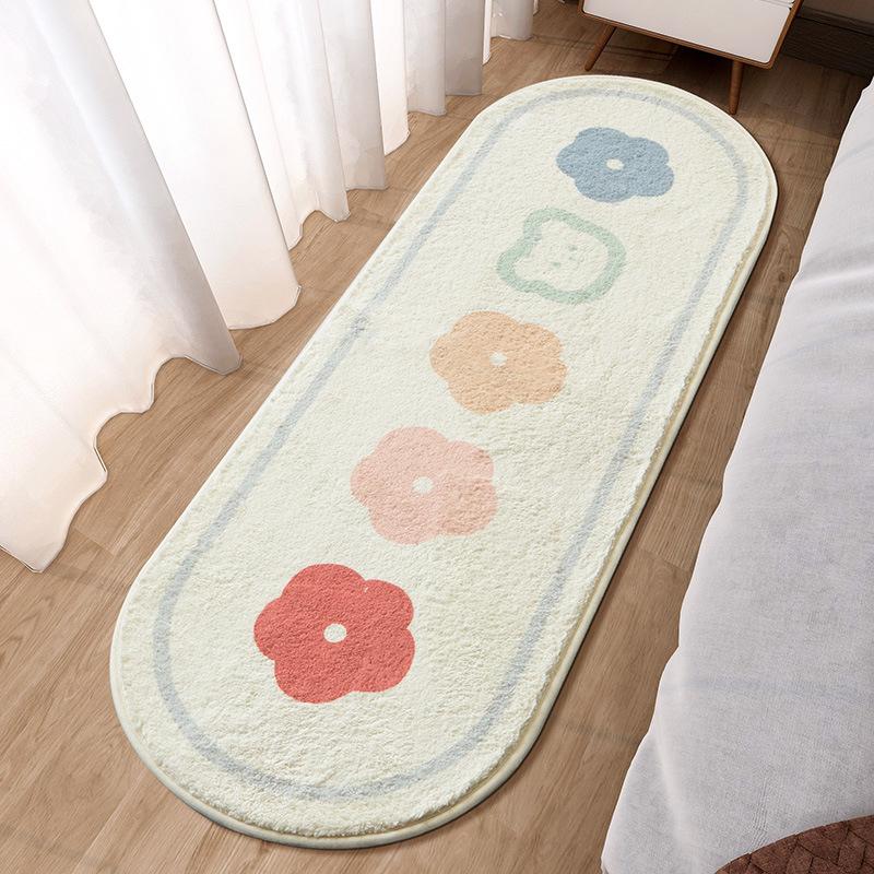 Pink Cute Bedroom Carpet Hairy Girl Children Room's Rugs For Bed Room Decor Lounge Carpet Living Room Thermal Mat for Kids Korea