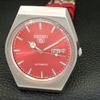 Seiko 5 АВТОМАТИЧЕСКИЕ 6309A ВИНТАЖНЫЕ ЯПОНСКИЕ МУЖСКИЕ ЧАСЫ С КРАСНЫМ ЦИФЕРБЛАТОМ a701462-5 R206b-a701462