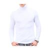 Men Layering Top High Collar Prevent Neck from Wind Highly Stretchy Slim Fit Solid Color