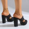 Woman Sandals Outdoor Summer Woman Shoes Platform High Heels Sandals Elegant Party Shoes Sexy Outside Big Size Heels Woman