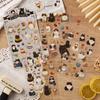 Kawaii Plush Story 4 Sheets Sticky Notes Pack Cute Stationery Stickers for Planner Diary Scrapbook Decorative Aesthetic Stickers