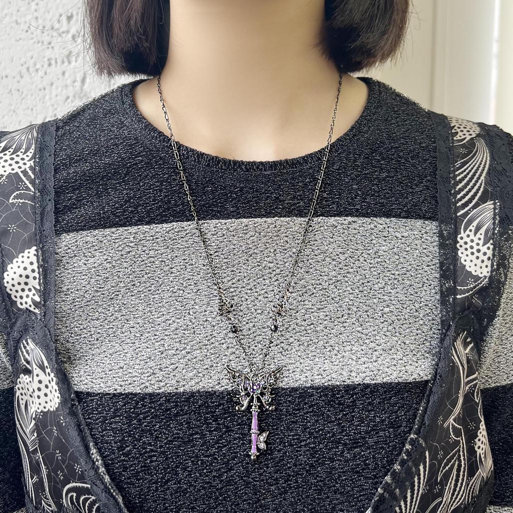 Ожерелье с мотивом «Бабочка-ключ» SAMN199560XV [Anna Sui]