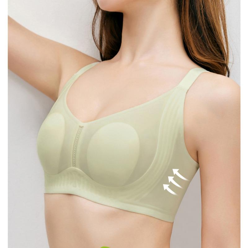 Фиксированная чашка Анти-провисание чашка-кроличьи ушки Бесследное нижнее белье Ультратонкий для большой груди Малая поддержка груди Противоударный охлаждающий бюстгальтер