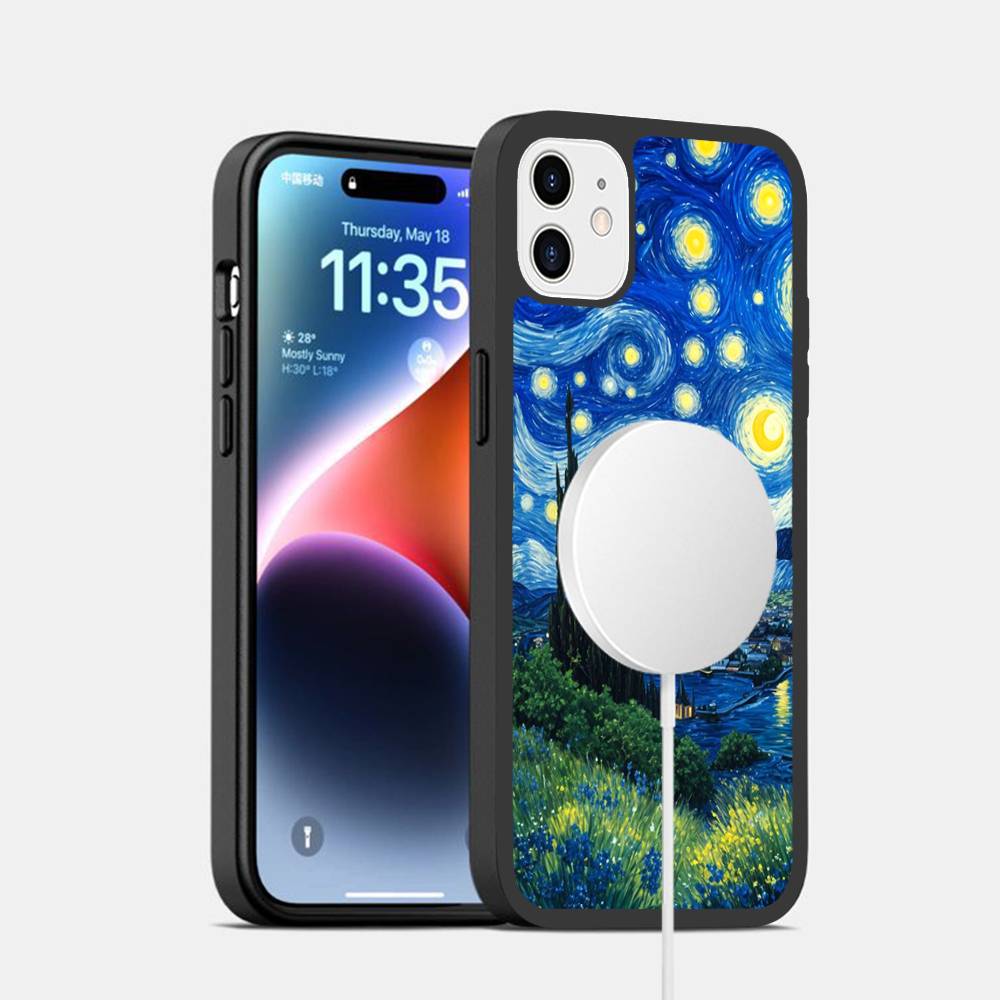 Vincent Van Gogh Oil INS For Magsafe Phone Case For iPhone 17 Air 16 15 14 13 12 11 Pro Max Plus Shockproof Cover