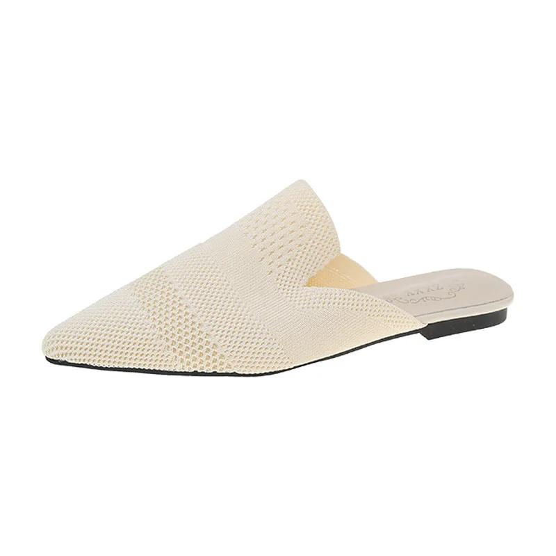 Модные роскошные женские мюли сандалии 2024 женская обувь шлепанцы женские тапочки женская повседневная обувь на низком каблуке удобные шлепанцы