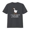 Вдохновлено игрой Untitled Goose Game Я — Ужас, Который Крякает Ночью Футболка винтажная Стиранная Унисекс Эластичная дизайнерская одежда