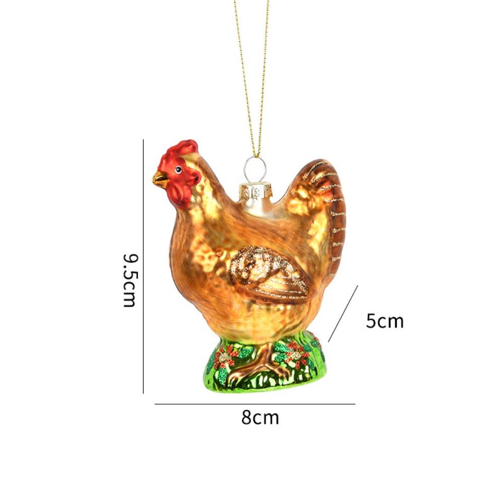 Rooster Panda Elephant Shape Christmas Ornaments Colorful Hanging Ornaments Scene Arrangement