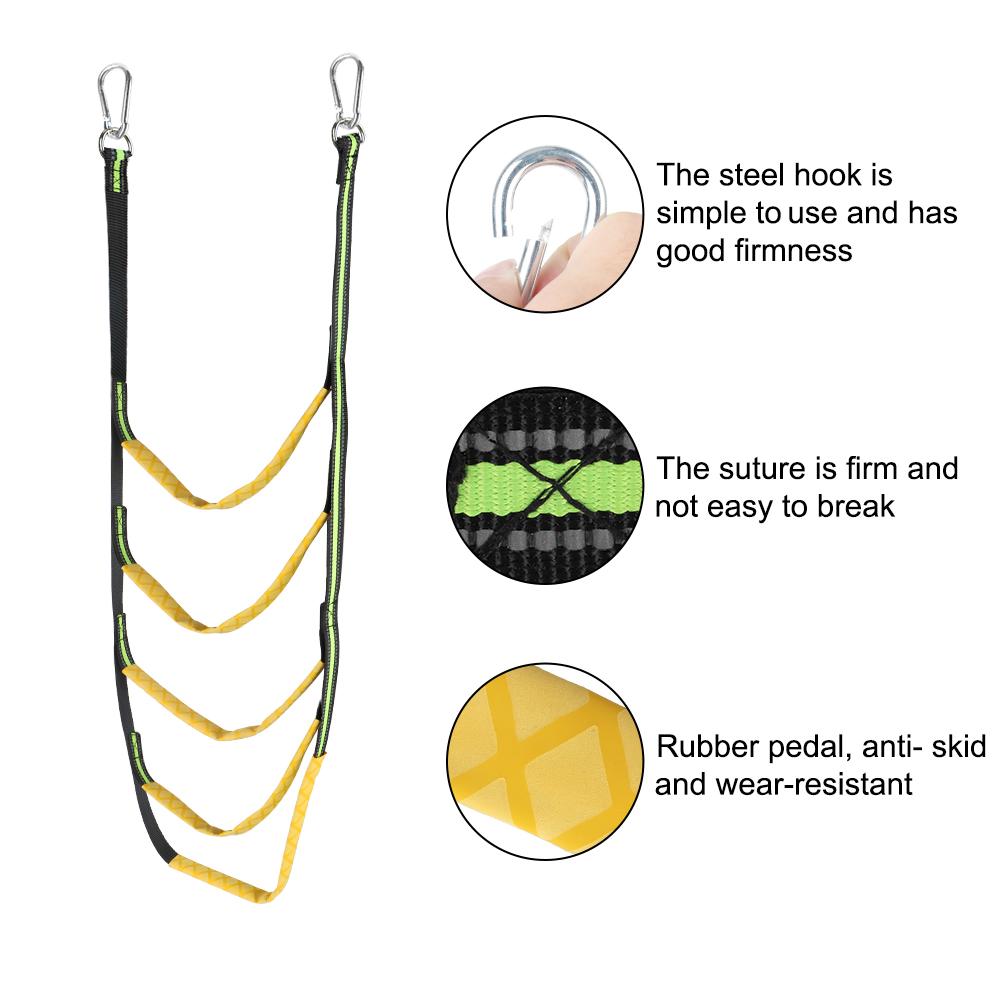 Мягкая штормовая лестница для посадки на борт, складная лестница для яхты, подвесная лестница для борта лодки, портативные аксессуары для резиновой лодки, 3/4/5 ступеней, веревочная лестница для лодки