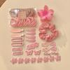 80Pcs Sweet Hair Accessories Set Macaron Elastic Hair Bands Scrunchies Hair Ties  for Women Girls