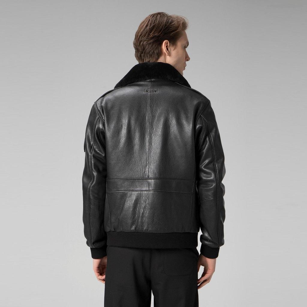 Dericlub Мужское пальто из 100% натуральной кожи