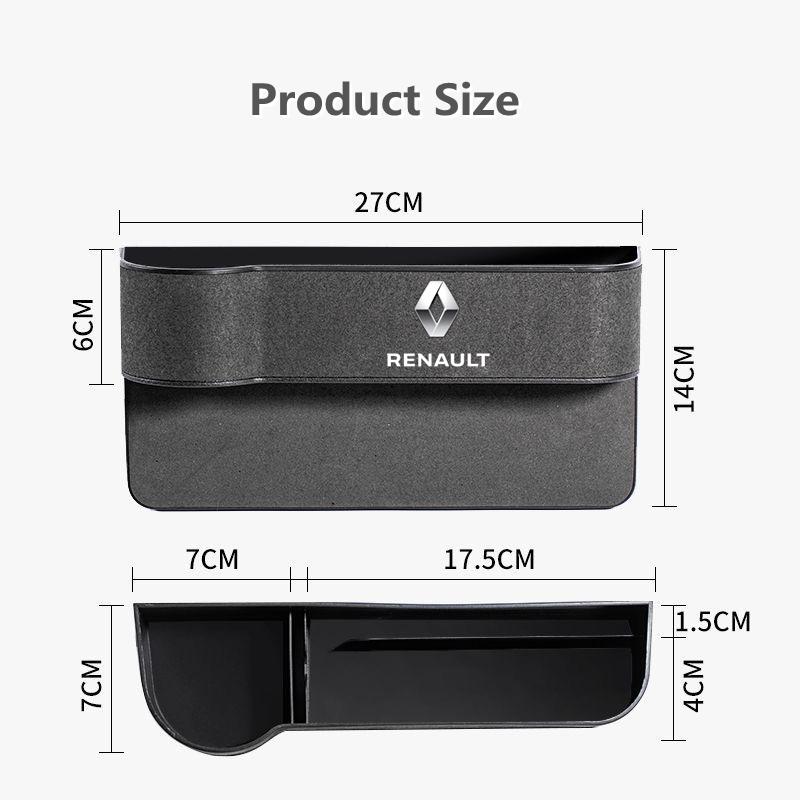 For Renault 2026 New Hub Caps Car Sticker Multifunction Car Seat Gap Storage Box Bag Organizer For Renault Megane 2 3 Clio Sceni