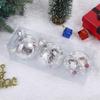 3 шт. Рождественский шар с прозрачными блестками, украшения с тесьмой, подвесное украшение для рождественской елки