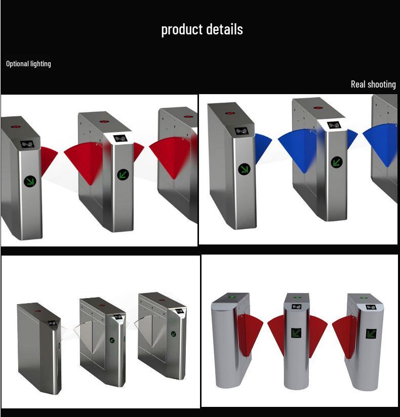 304 Stainless Steel Pedestrian Swing Gate with Facial Recognition Access Control