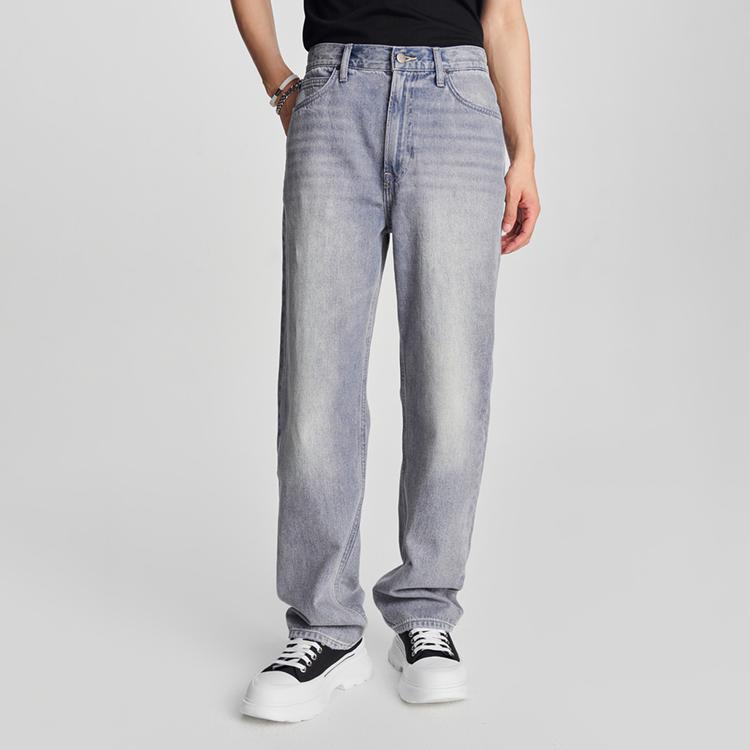 Lee Jeans Men's Light Blue Moderate Straight Fit Pants LMB246753203487A06130