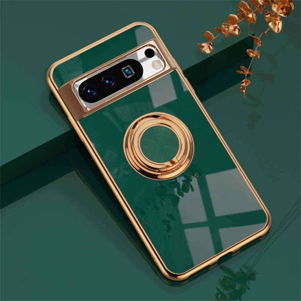 Для Google Pixel 8 Pro Luxuy покрытие магнитный металлический кольцевой кронштейн автомобильный чехол-держатель для Google Pixel 7 Pro A 6 5 A силиконовый противоударный чехол