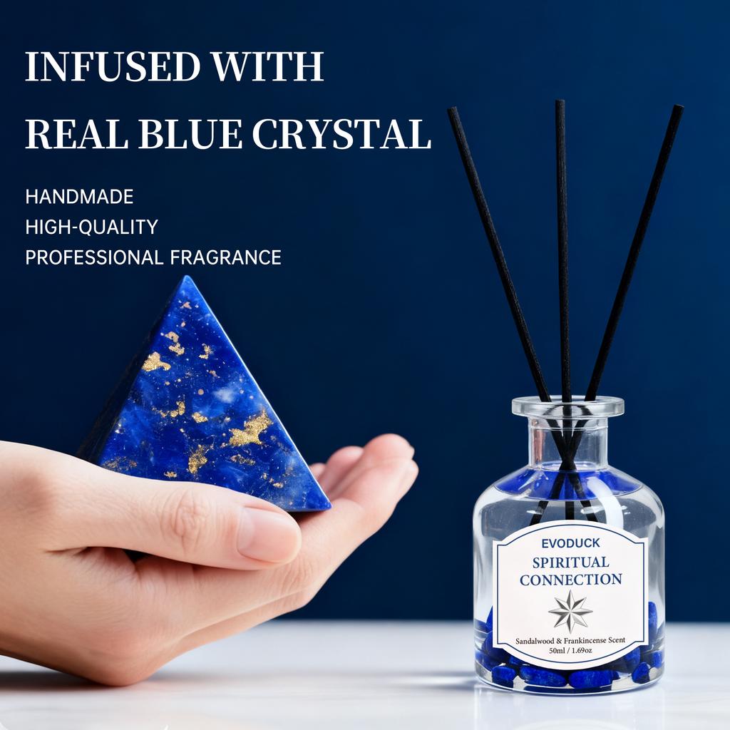 Flameless Reed Diffuser Set - Bottle With Essential Oil & Rattan Reeds | Car Air Freshener ,winter Christmas Gift,gift for Woman