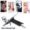 1 комплект 116A набор аэрографов двойного действия с управлением макияжем регулируемая точная насадка для дизайна ногтей модели аэрографов игрушки