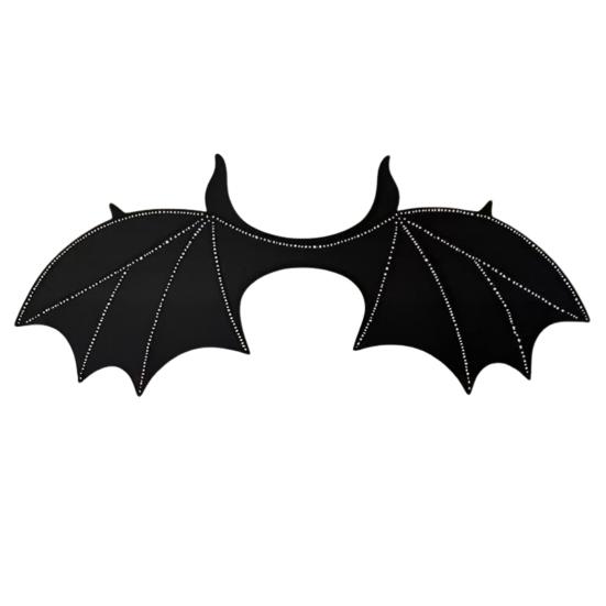 Готические крылья летучей мыши Унисекс на ремешках Крылья ведьмы для нарядной вечеринки на Хэллоуин Крылья летучей мыши дьявола для аксессуаров для костюма для косплея