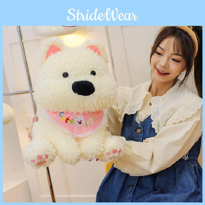 Шарф Вест-хайленд-уайт-терьер Плюшевые игрушки Мультяшные животные Набивная кукла Рождественский подарок