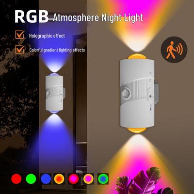 RGB Градиентный Ночник с Датчиком Движения и Перезаряжаемым Магнитным Настенным Креплением
