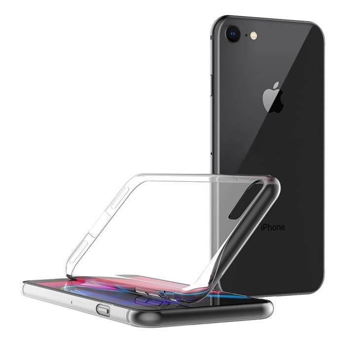 Transparent TPU Gel Case - PHONILLICO - iPhone 8 - Soft Silicone - Ultra Thin - Optimal Protection