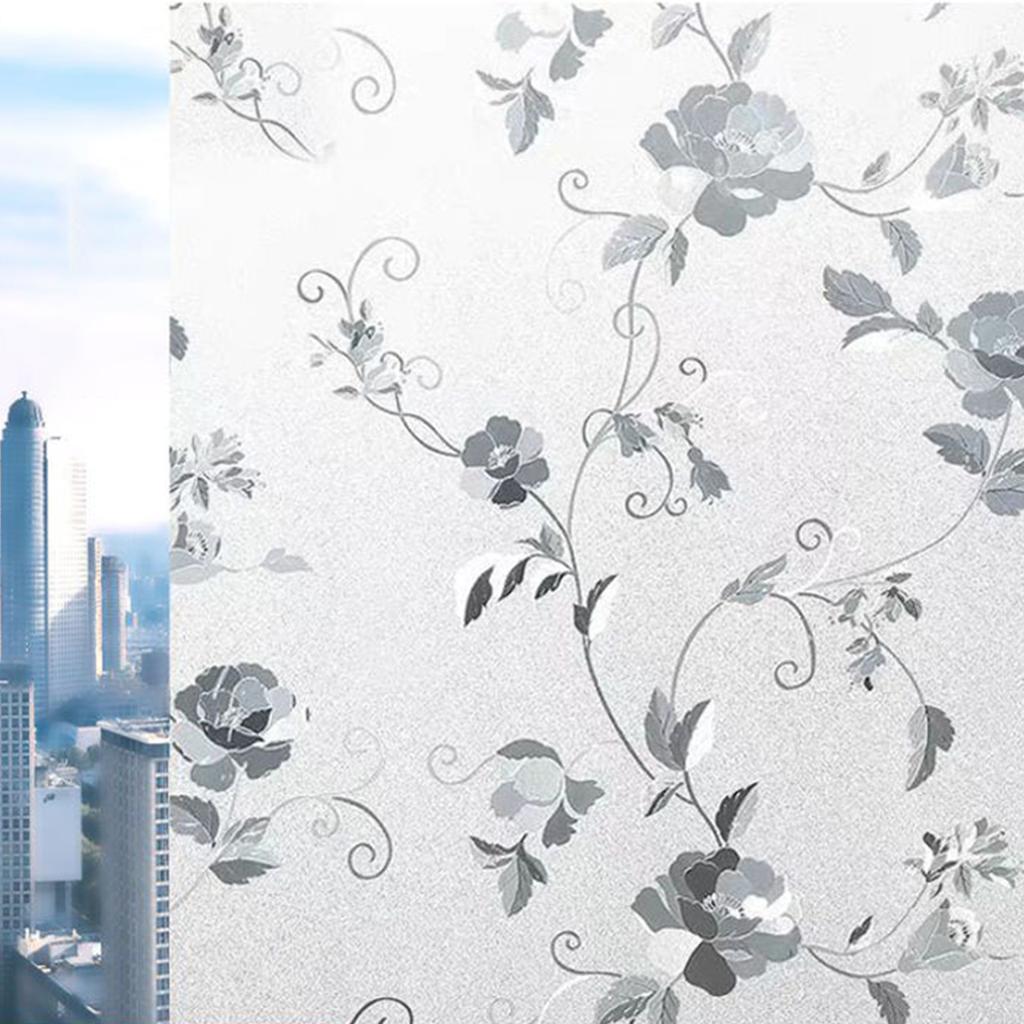 20x100см Статическая Матовая Оконная Пленка Стикер для Конфиденциальности для Ванной Комнаты Непрозрачная Полупрозрачная Контроль Света Клейкое Покрытие для Стекла