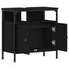 Schrank Unter Dem Waschbecken Im Badezimmer, Eiche Schwarz 60x30x60 Cm