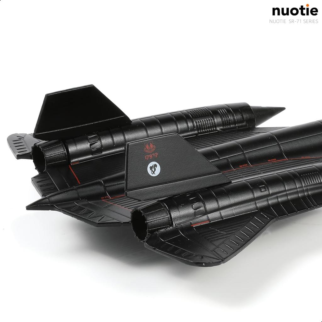 NUOTIE Blackbird 17972 Metal Diecast Aircraft Model with Stand US Air Force Cold War Fighter Alloy Model 1/200 SR-71A (64-17972)