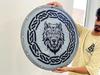 Fenrir Wolf Viking Shield: Battleworn Wooden Norse Decor
