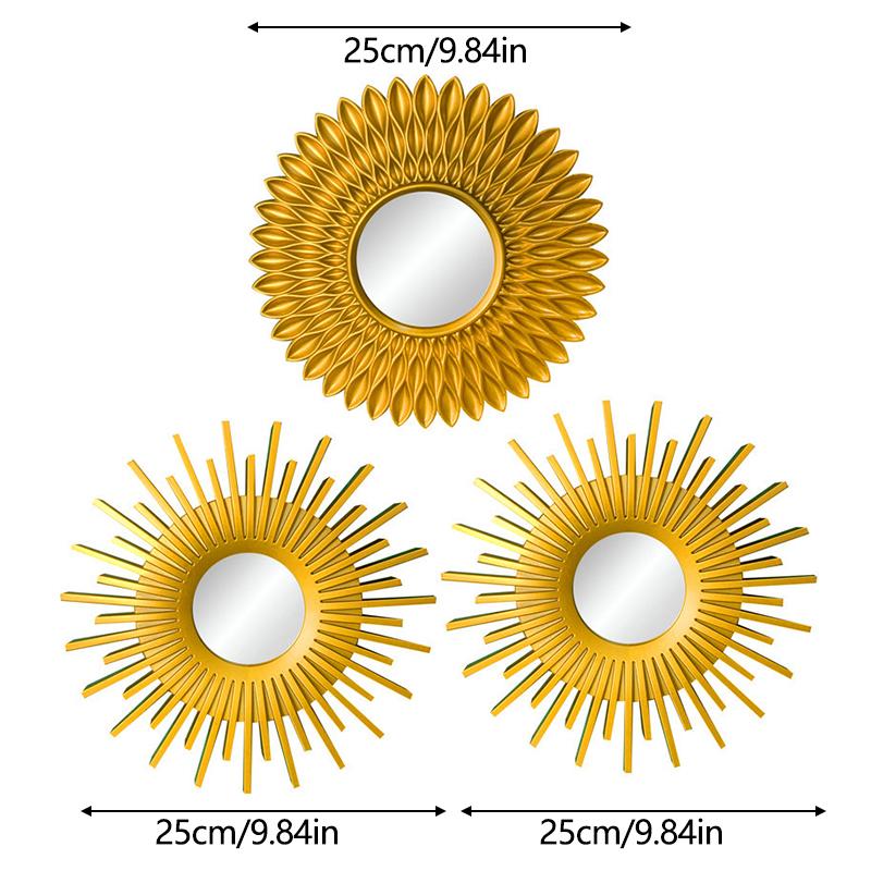 Настенный декор, круглые настенные зеркала, подвесное зеркало, золотое подвесное зеркало, фон для гостиной