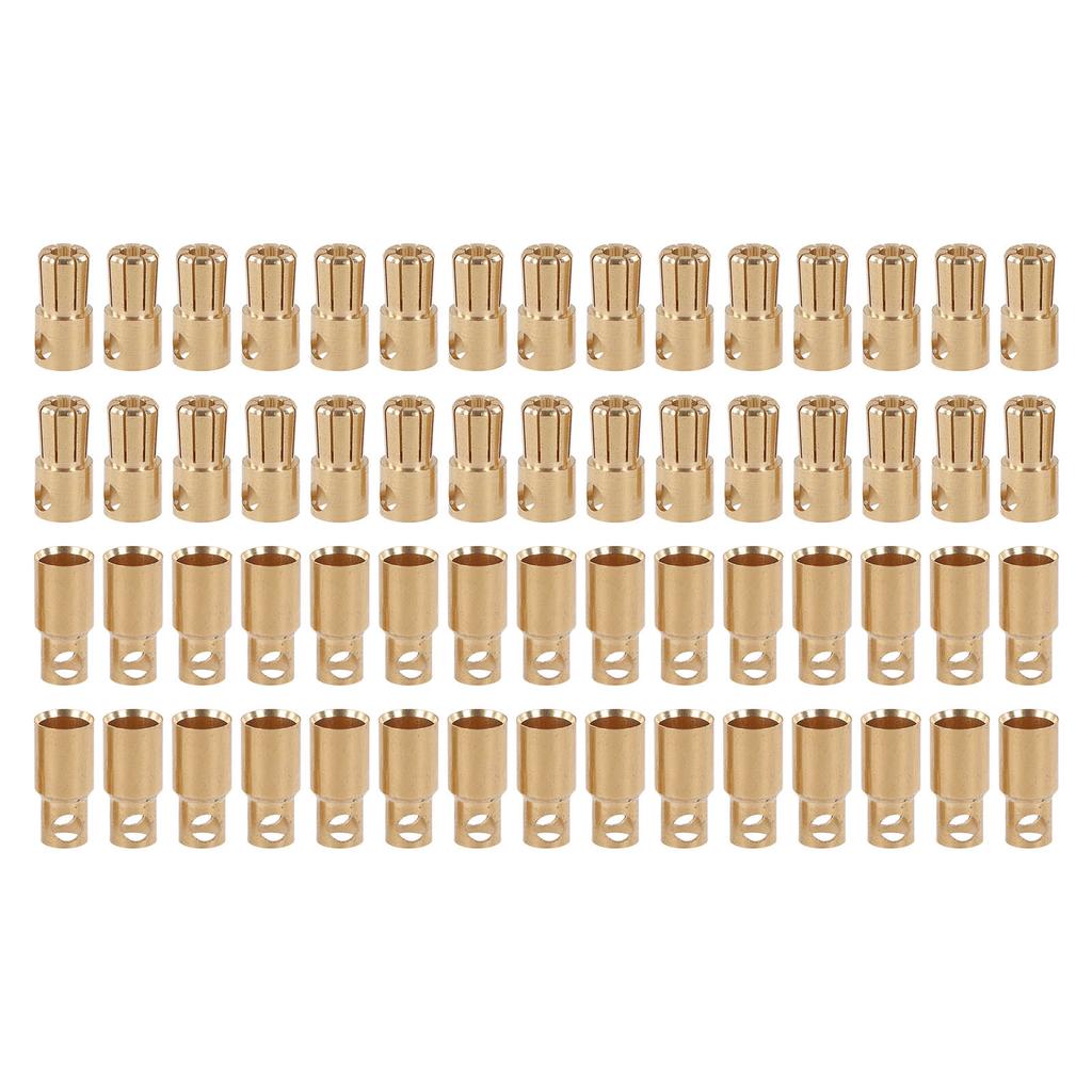 30 пар разъемов типа «банан» вилки розетки штекер гнездо позолоченные для промышленных DIY RC аккумуляторов
