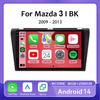 Автомагнитола Android 14 для Mazda 3 2003 2004 2005 2006 2007 2008 2009 Мультимедийный видеоплеер GPS-навигация Carplay DSP Головное устройство