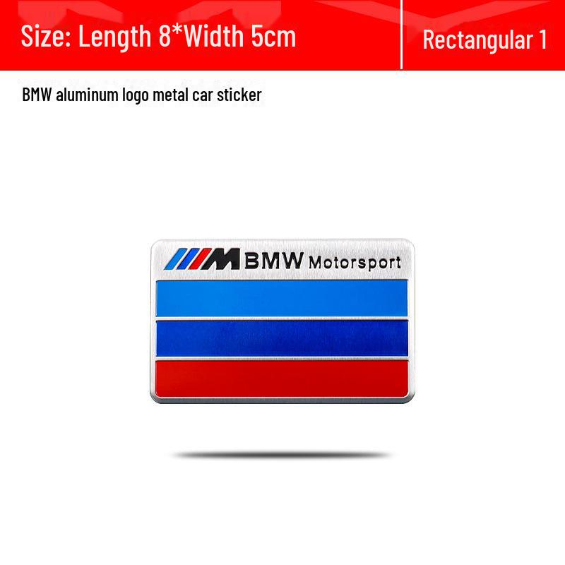 BMW M Performance Metal Logo Stickers: Aluminum Nameplate and Fender Decals