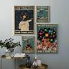 Винтажная Абстрактная Фигура Холст Живопись Мода Настенное Искусство Постер Виниловая Пластинка Музыкальный Танцор Гостиная Домашний Декор Настенная Роспись