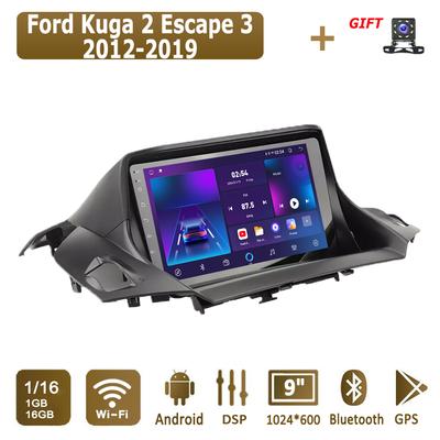 Автомобильное радио Android для Ford Kuga 2 Escape 3 2012-2019, мультимедийный проигрыватель, головное устройство, стерео, GPS-навигация, BT, WIFI 1+16 ГБ