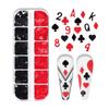 12 Grids 3D Playing Cards Nail Sequins Charms Heart Alphabet Plum Poker Flakes Decoration For Nails Supplies Accessories